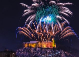 Kam na silvestrovanje? ognjemet, Ljubljana,, grad